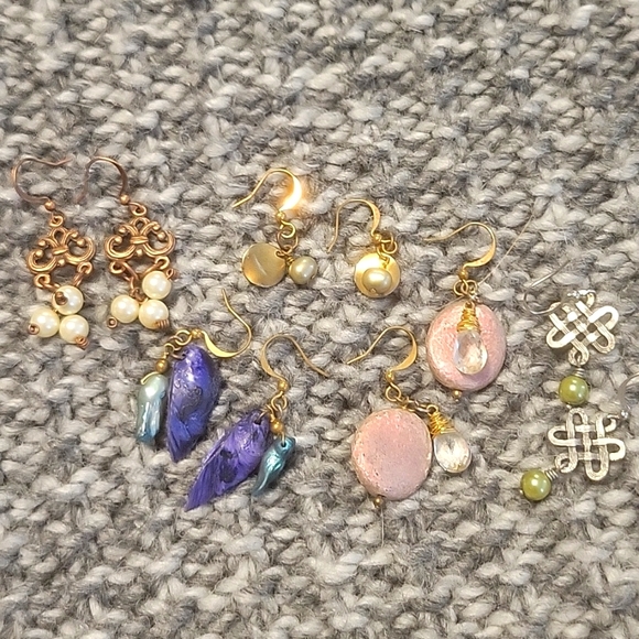 Handmade designer drop earrings - Picture 1 of 6